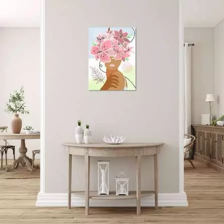 CreArt Leinwand Gedankenblumen - Malen nach Zahlen für Erwachsene