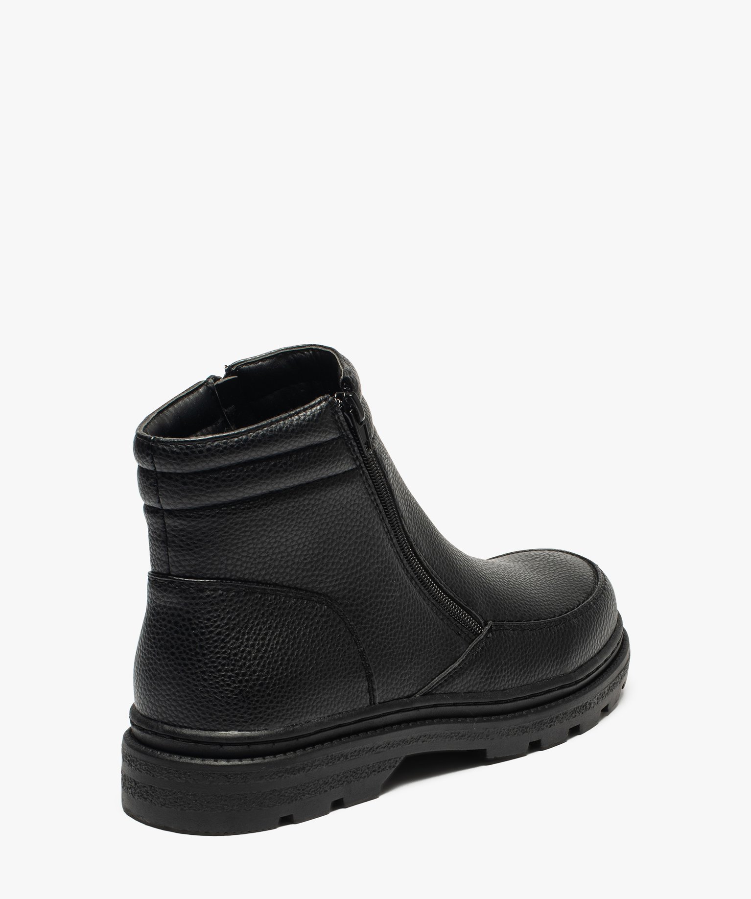 Boots homme double zip gamme confort noir | GEMO