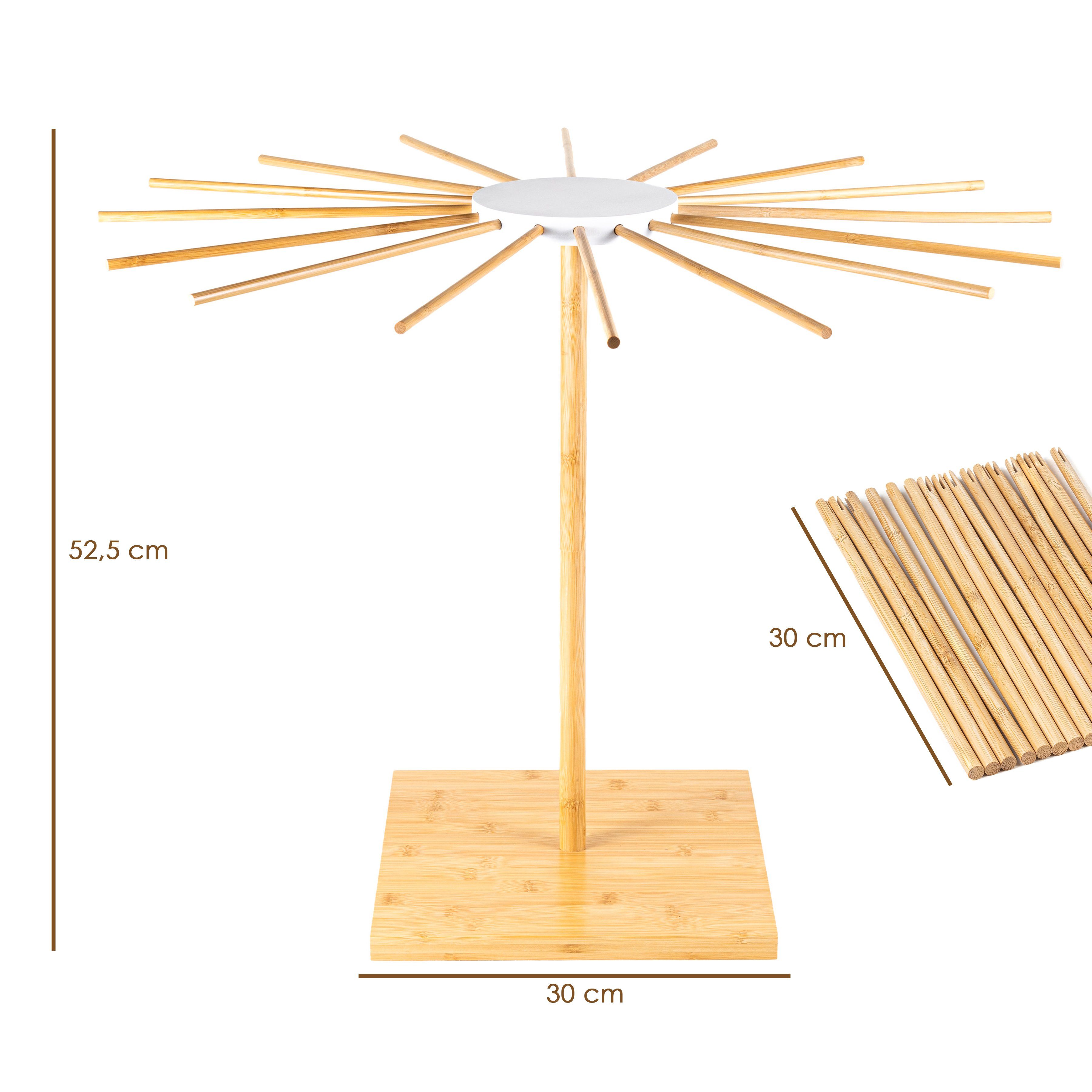 Hanseküche Nudeltrockner Nudeltrockner aus Bambusholz – FSC®-zertifiziert, 0,00 W, Bis zu 2 kg Nudeln, Nachhaltig und langlebig