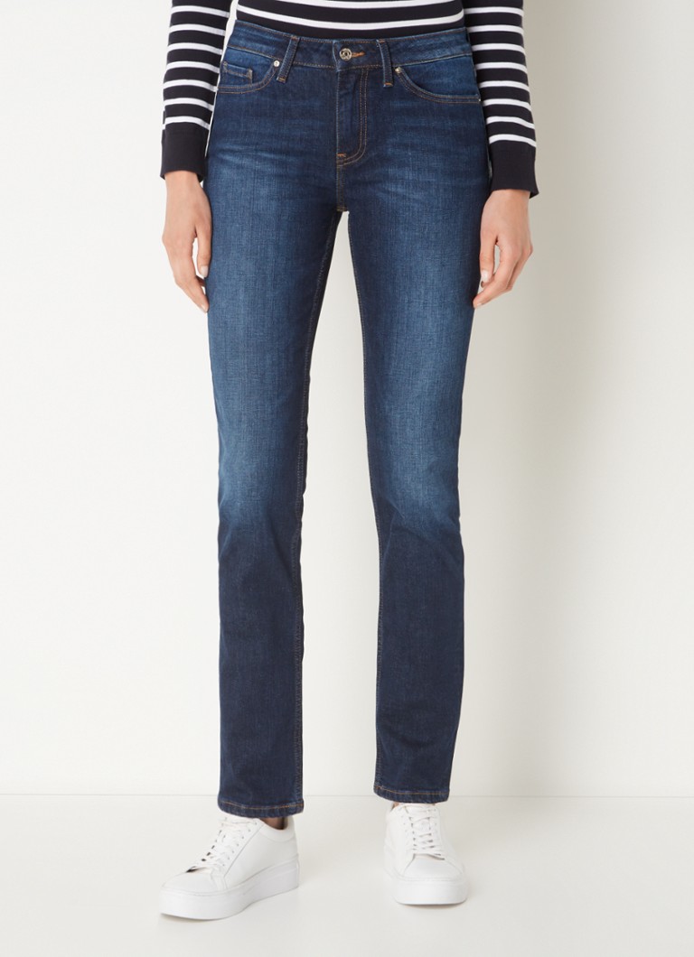 Tommy Hilfiger  Rome mid waist slim fit jeans met donkere wassing
