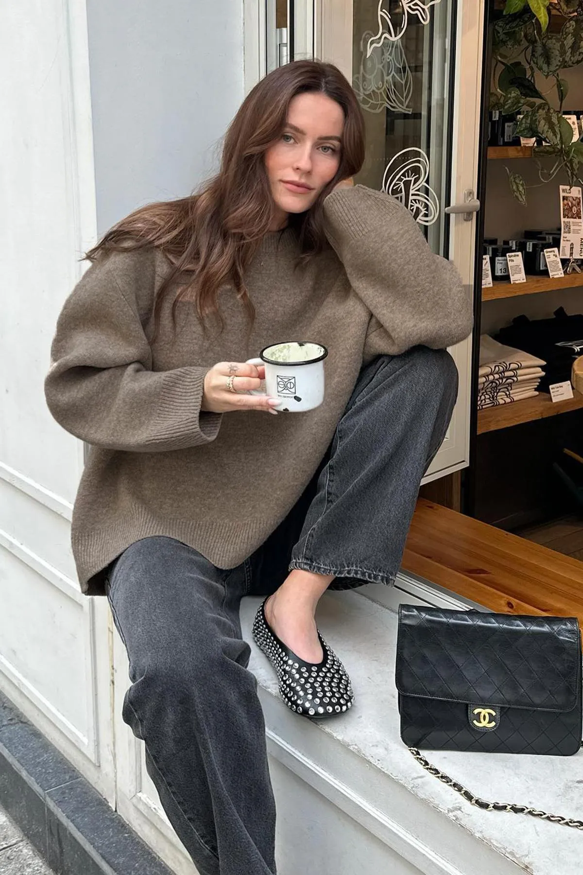 Madmext  Pullover - Braun - Oversized