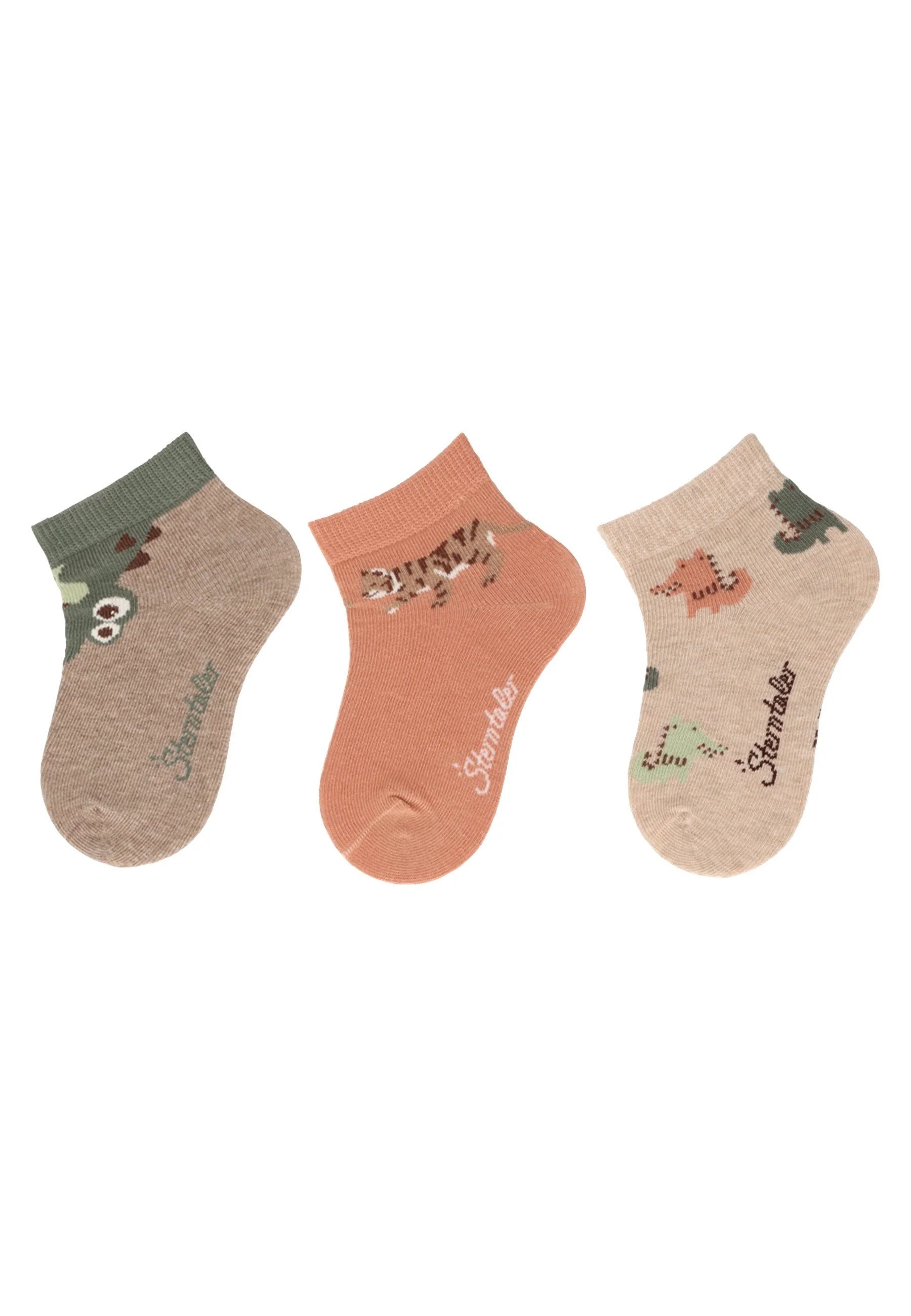 Socken im 3er Pack mit Motiv Tiere in versch. Farben