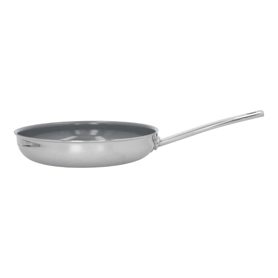 Bratpfanne 28 cm, 18/10 Edelstahl, Silber