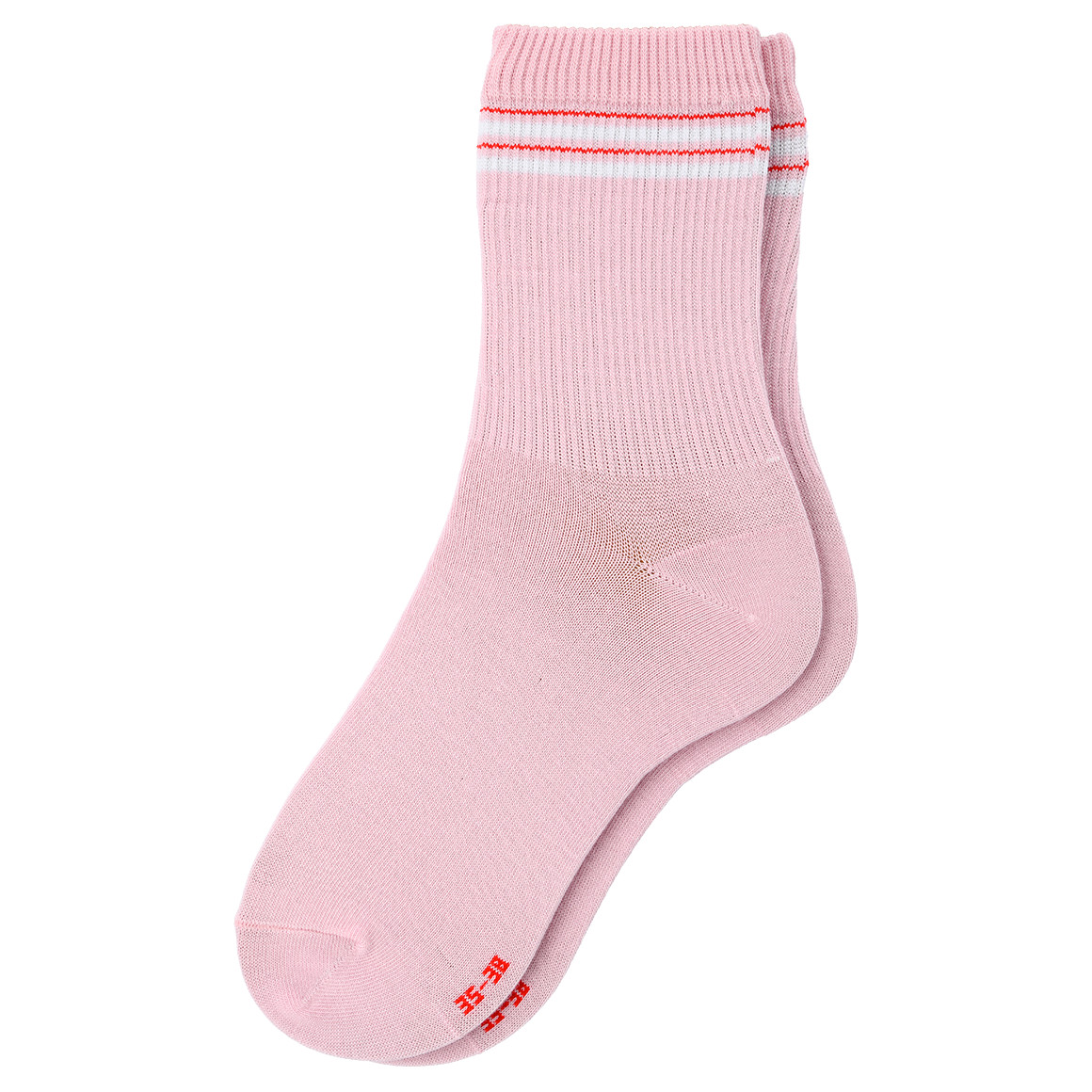 1 Paar Damen Socken mit Rippstruktur