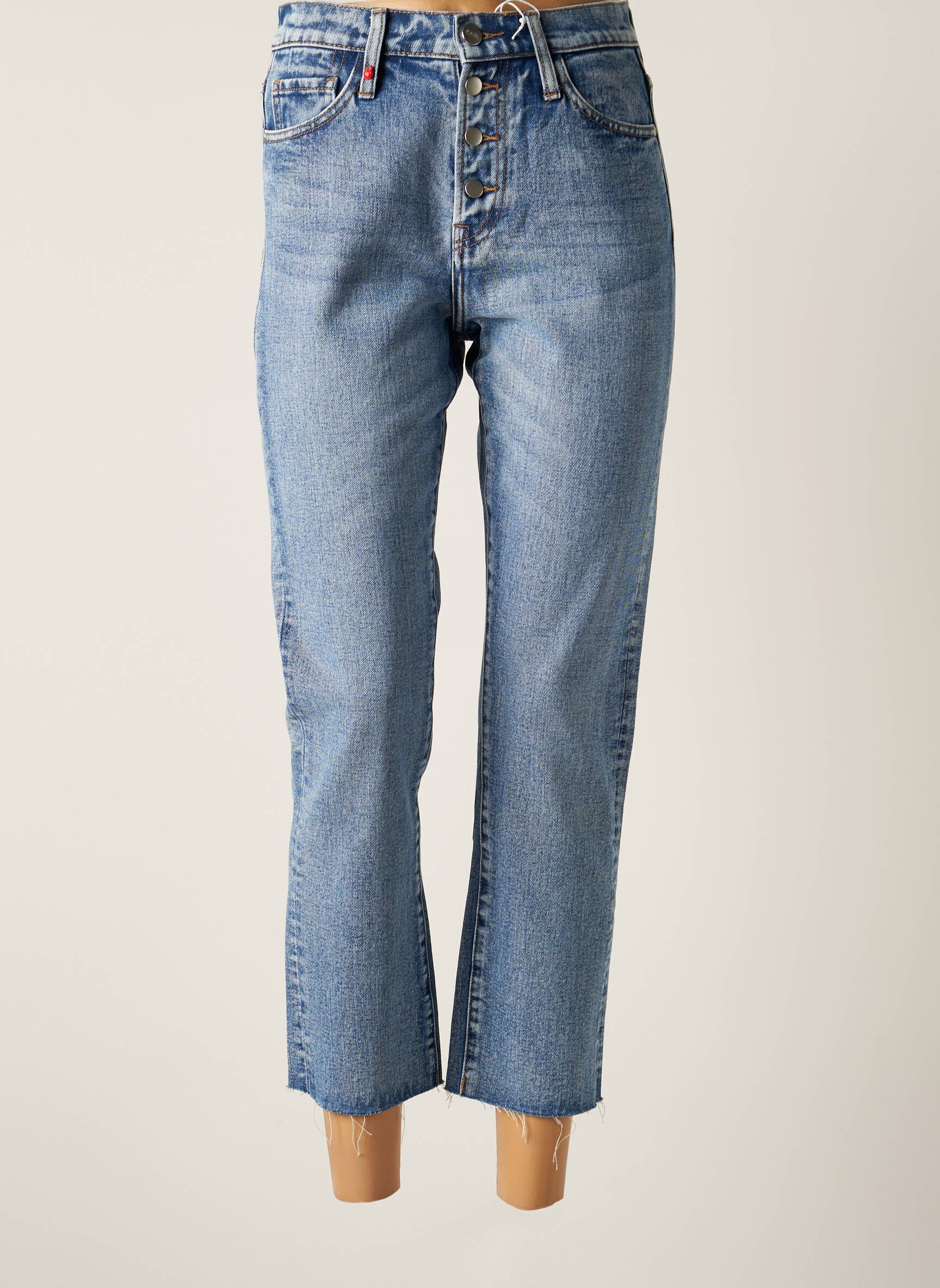 F A M  Jean Mom Femme couleur bleu