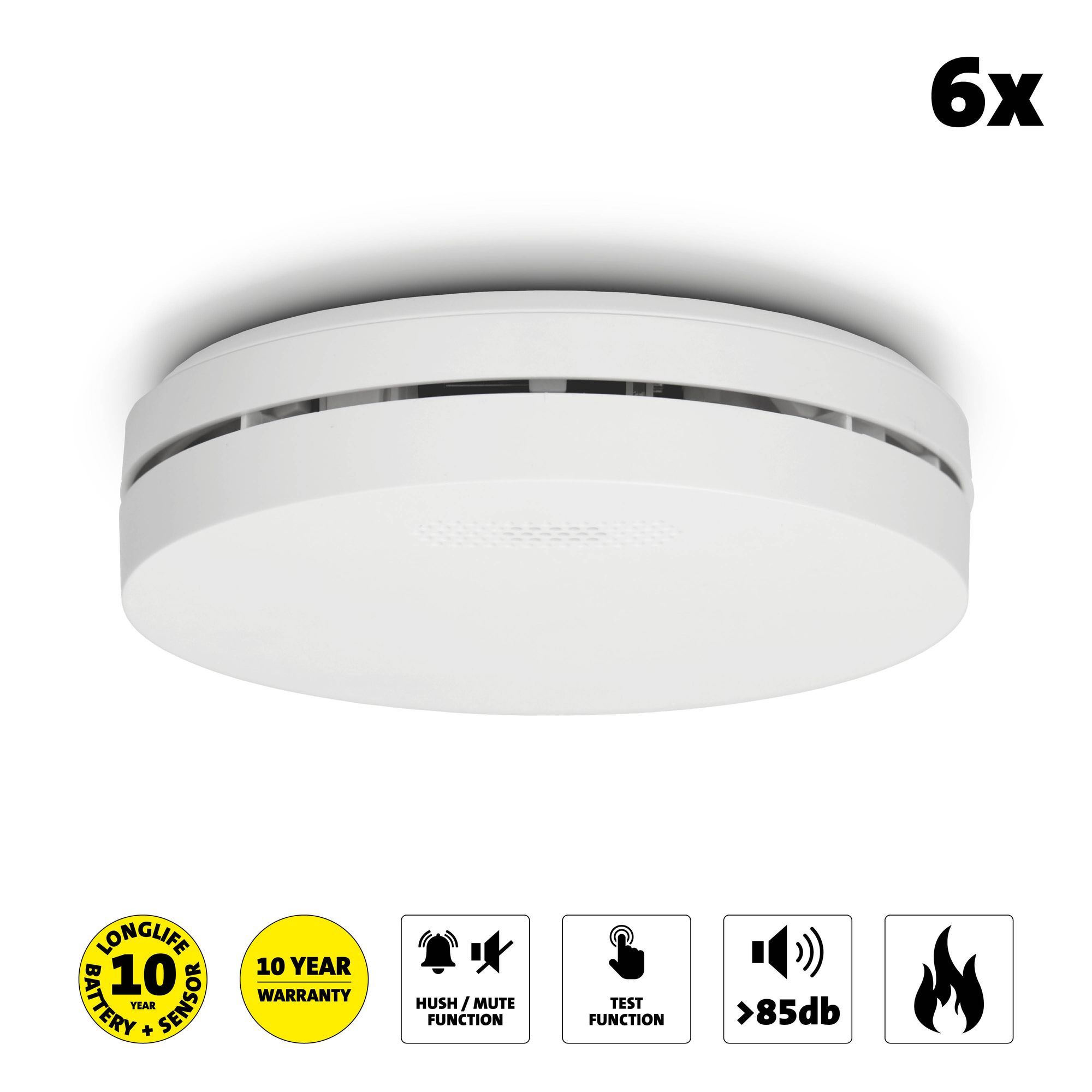 Alecto SA300 Set von 6 Rauchmelder