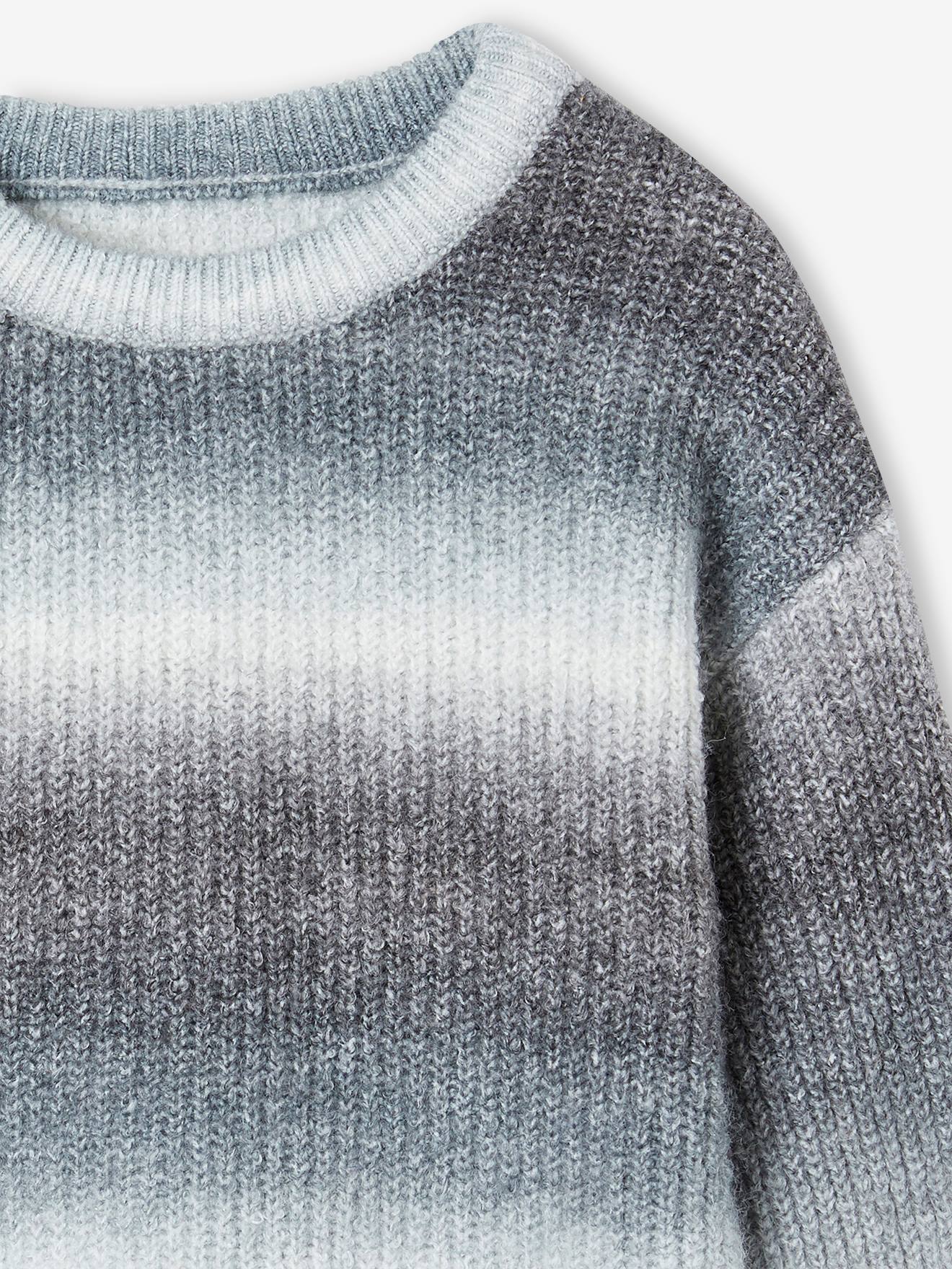 Vertbaudet Jungen Pullover mit Farbverlauf - grau meliert