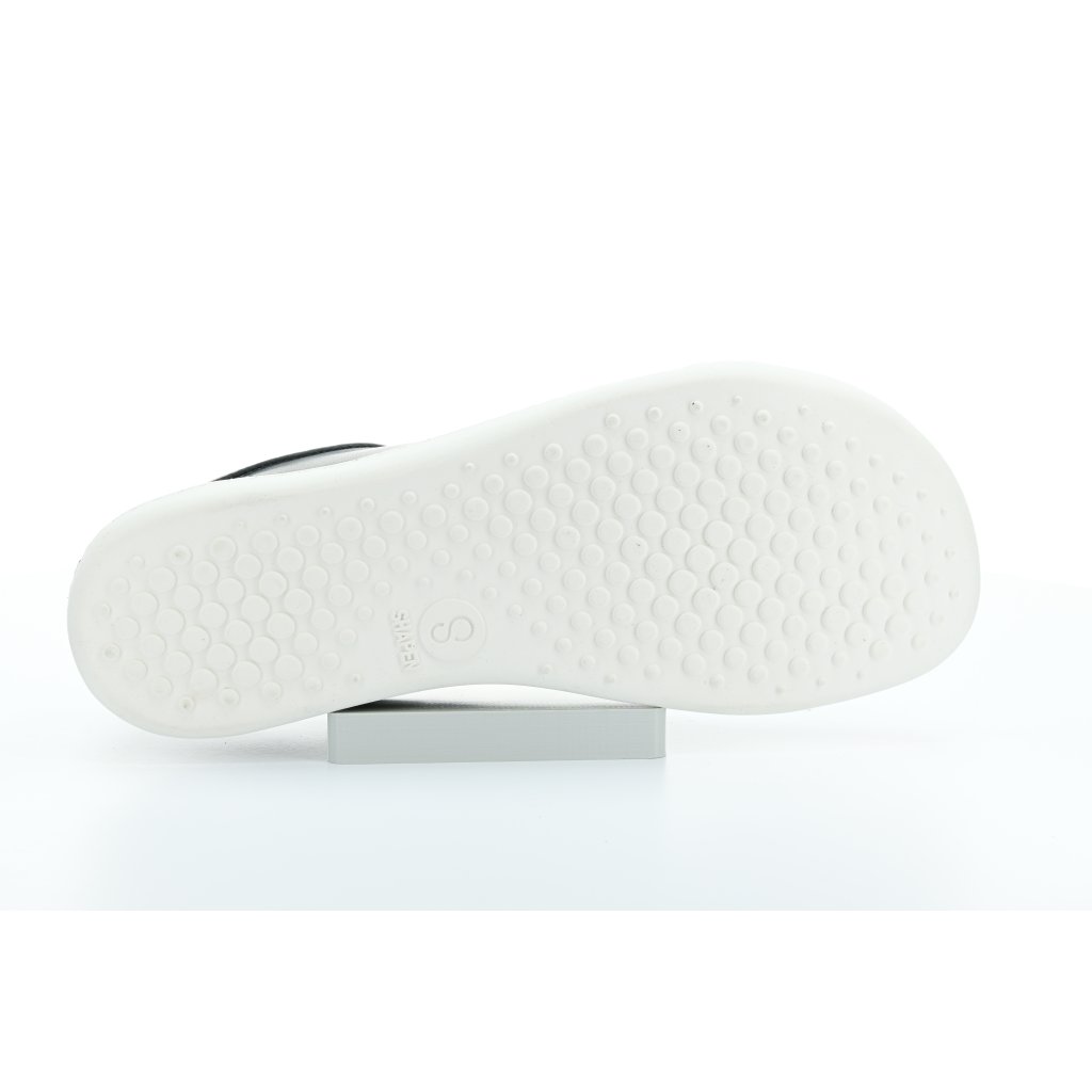 Shapen Feelin Uni Black-White Leather Barfuß-Halbschuhe