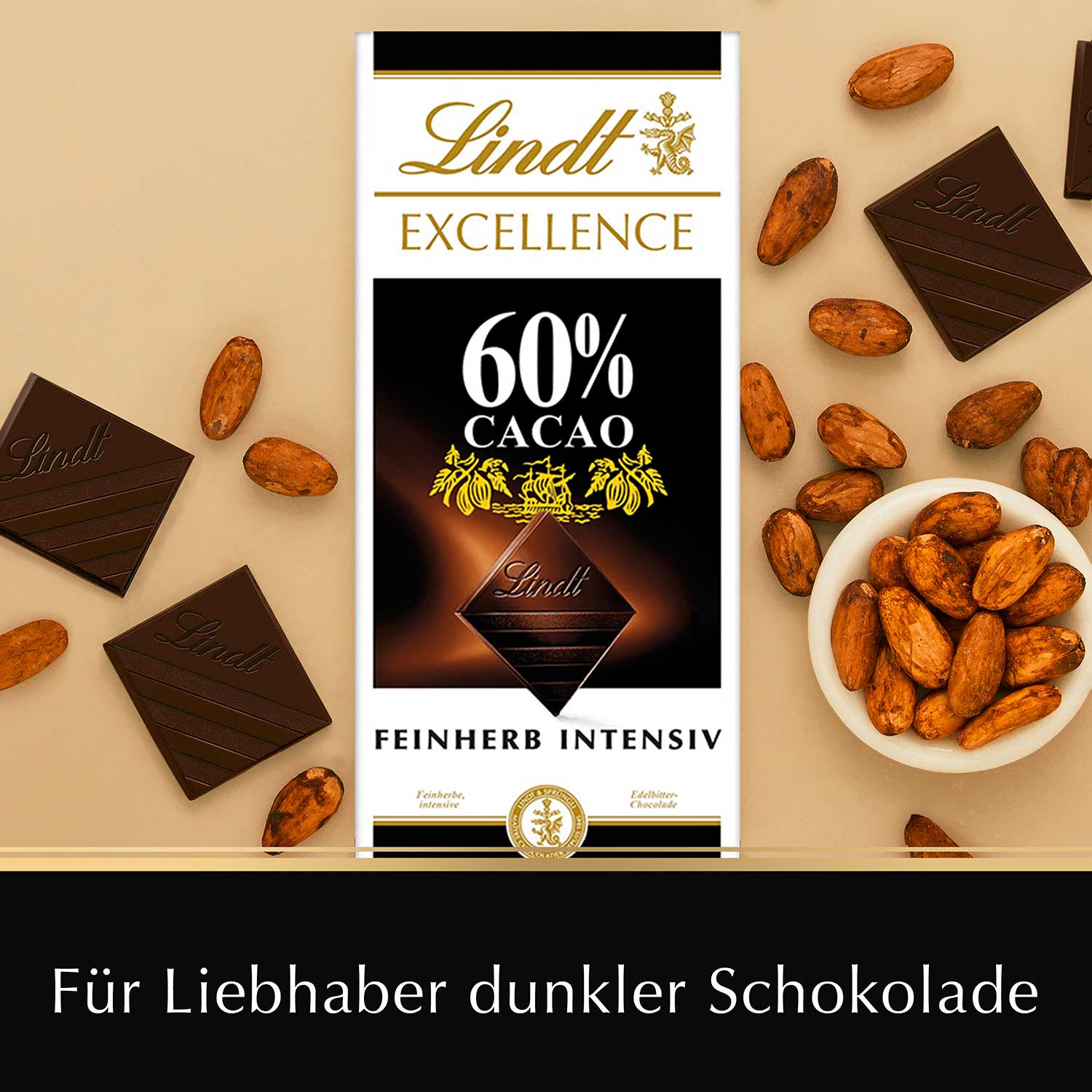 Lindt Excellence 60% Cacao Feinherb Tafel 100g