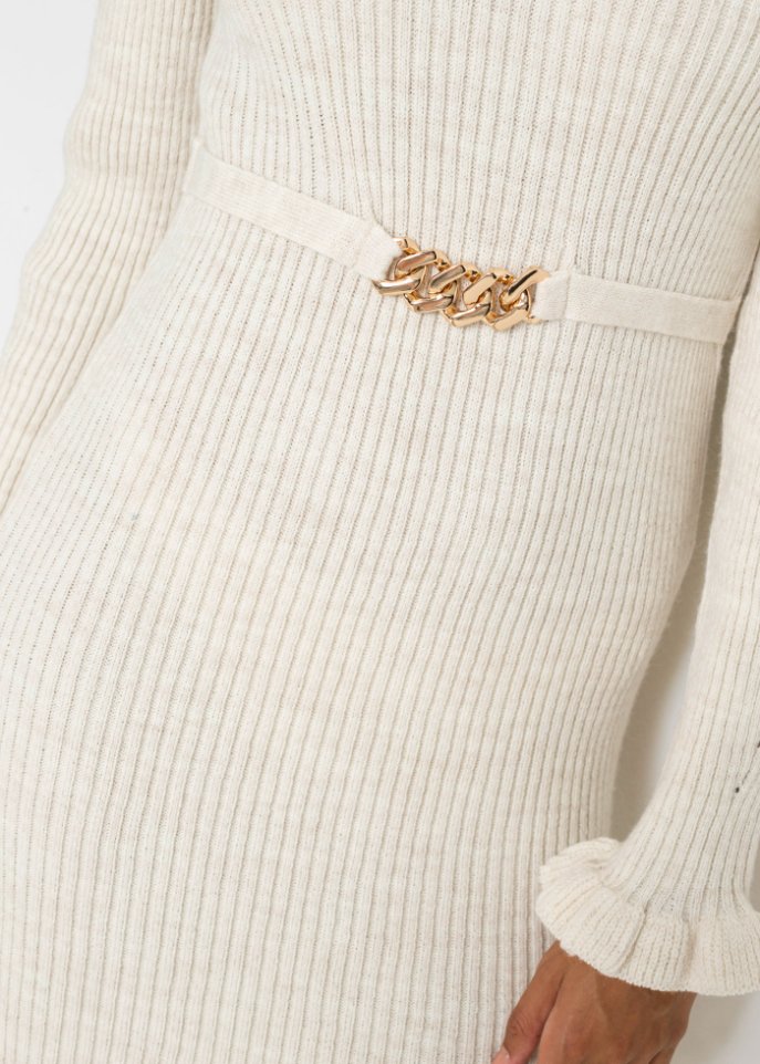 Strickkleid mit Gürtel