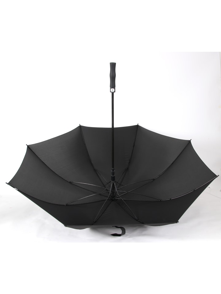 COFI 1453 Fiberglasstockschirm  ø130 cm Schwarz in Schwarz günstig kaufen 130 cm