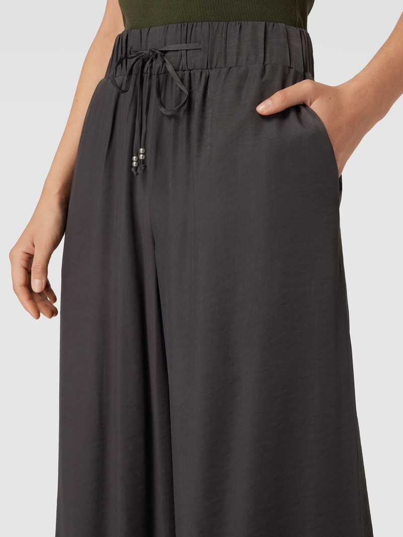 Stoffhose mit elastischem Bund in anthrazit