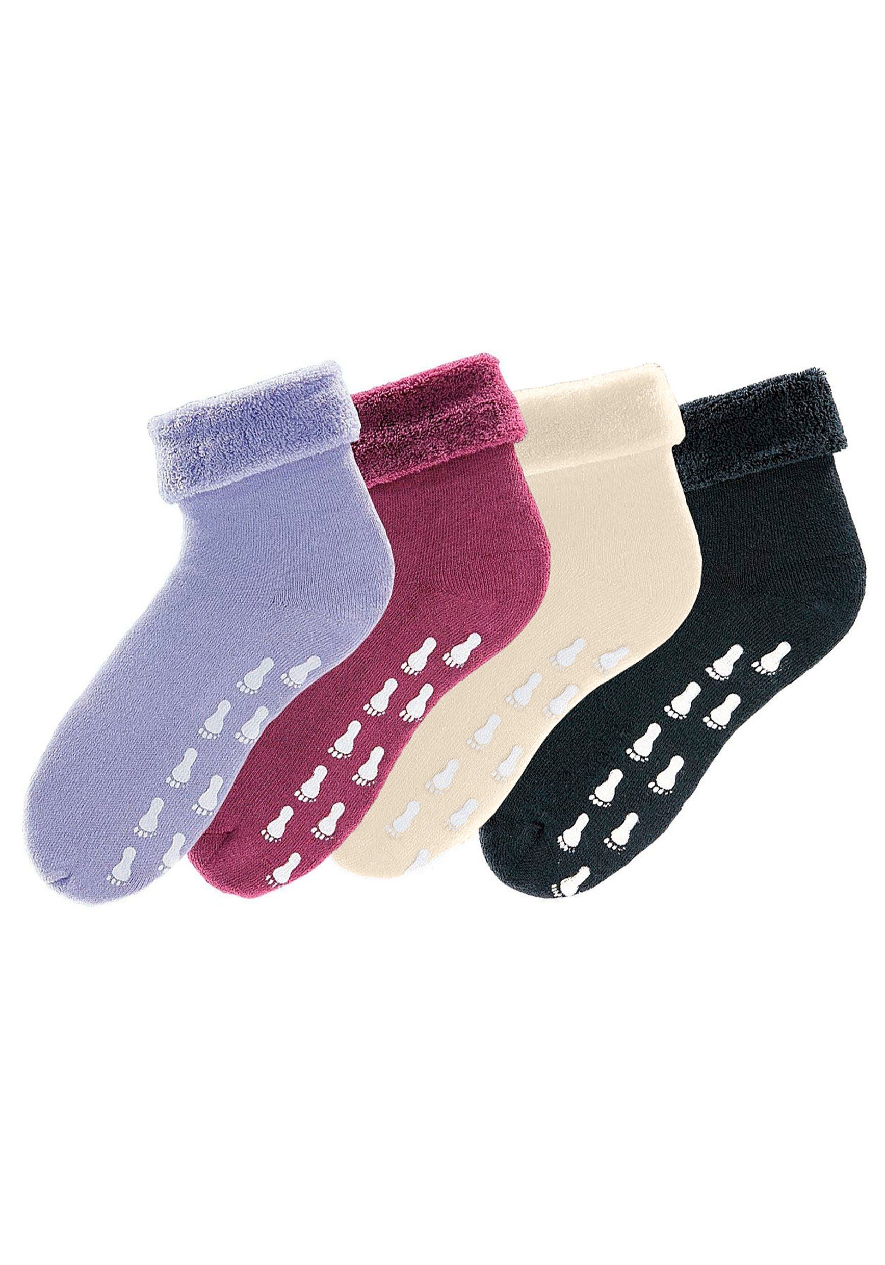 Go in ABS-Socken (Set, 4-Paar) mit Antirutschsohle und Vollfrottee
