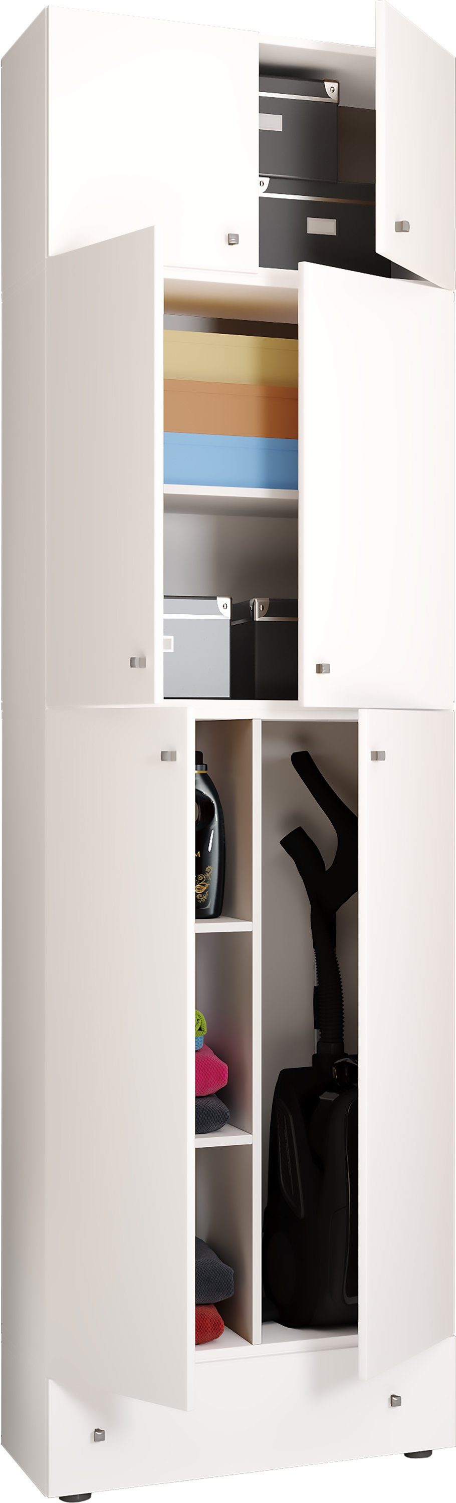 VCM Mehrzweckschrank Holz Besenschrank Staubsauger Putzschrank Lona SA (1-St)