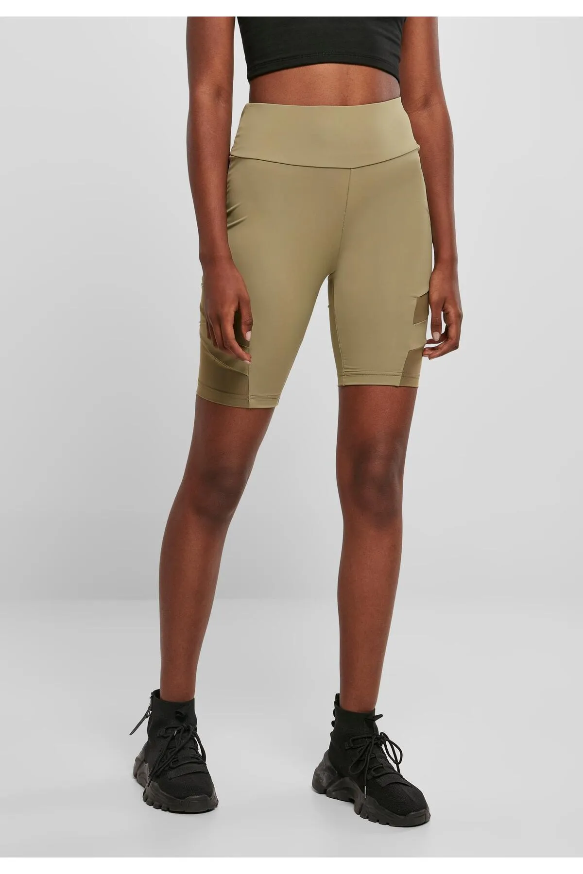 Urban Classics  Kurze Sporthose - Khaki - Hoher Bund