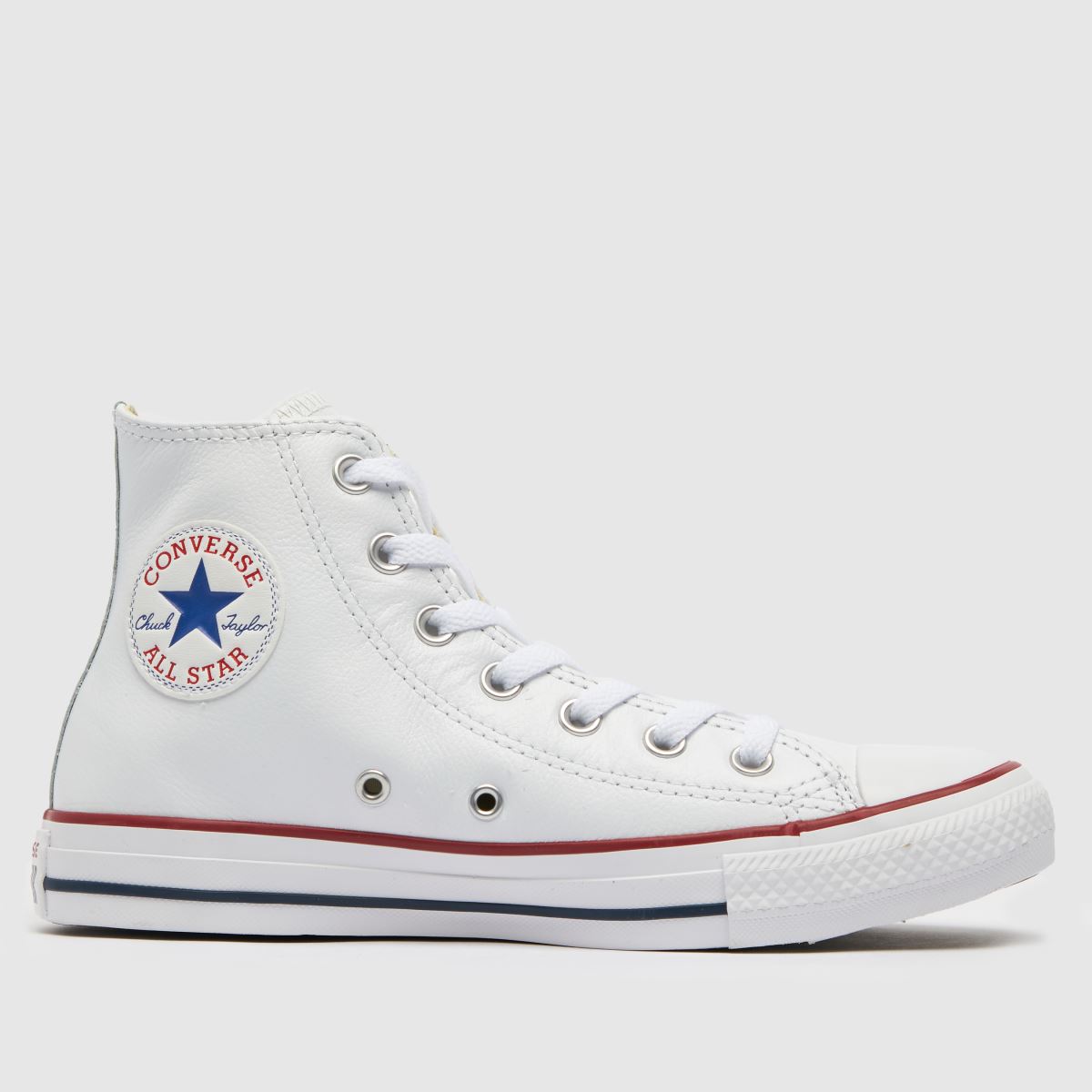 Converse All Star Hi cipők fehér és piros színben