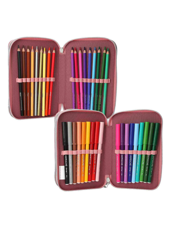 Depesche 3-Fach Federtasche LED Pferde Miss Melody 20 x 13 x 7,5 cm in rostrot günstig kaufen onesize