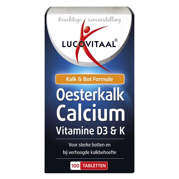 Lucovitaal Oyster Lime Calcium Vitamin D3 & K Tablets 100 pieces