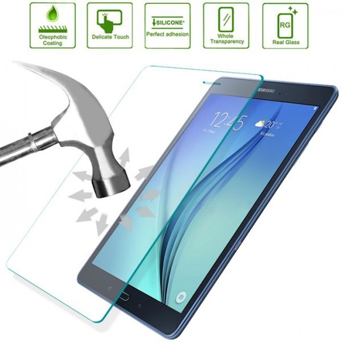 Wigento Tablet-Hülle Für Xiaomi Redmi Pad 2 / SE 1x H9 LCD Display Hart Glas Panzer Folie