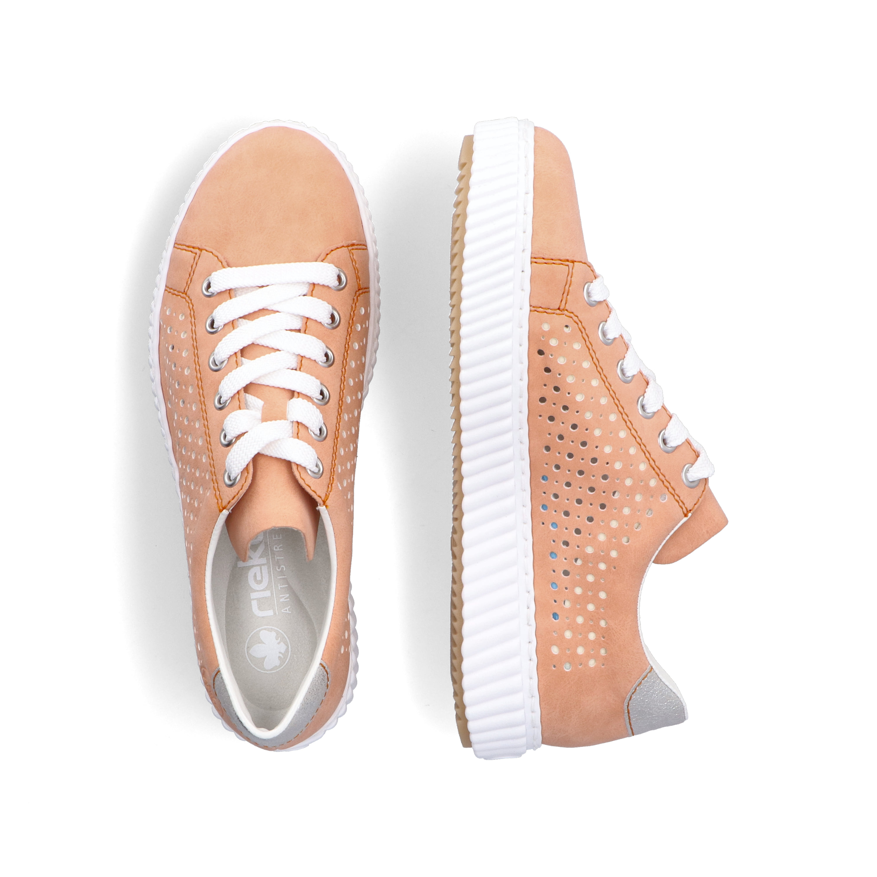 Rieker Damen Sneaker Low pastellorange