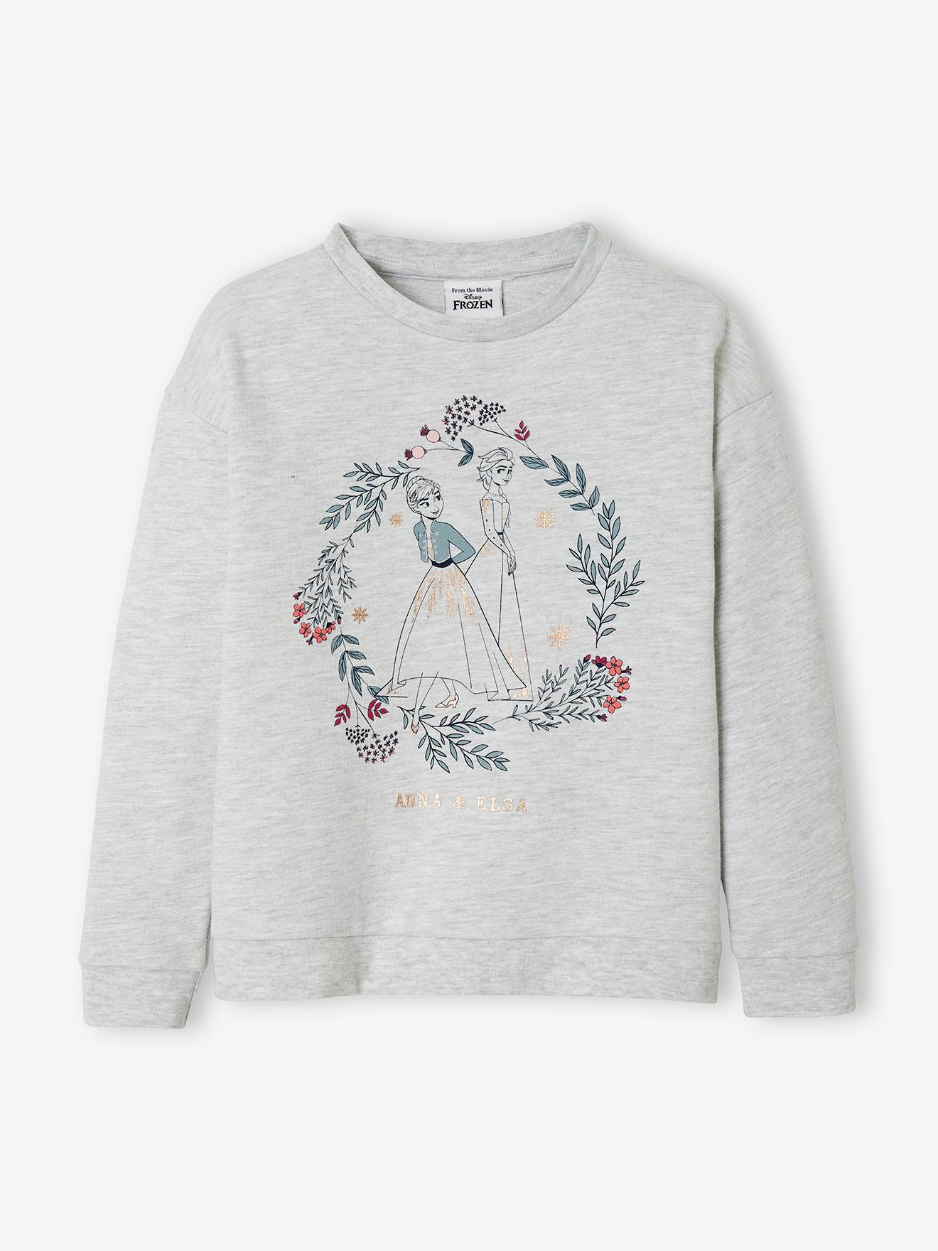 Sweat fille DS® Frozen gris chiné
