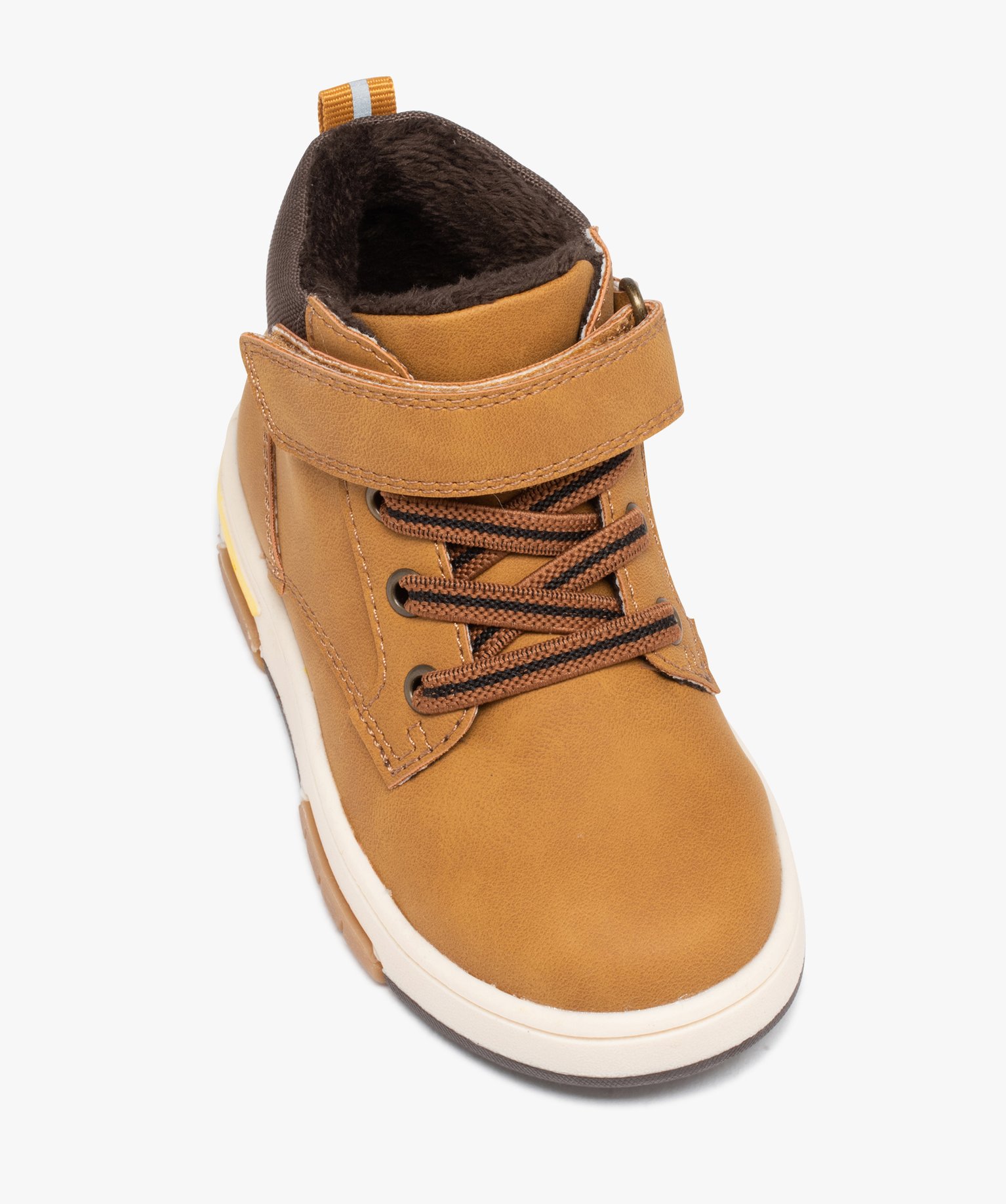 Boots doublé fermeture scratch bébé Garçon camel | GEMO