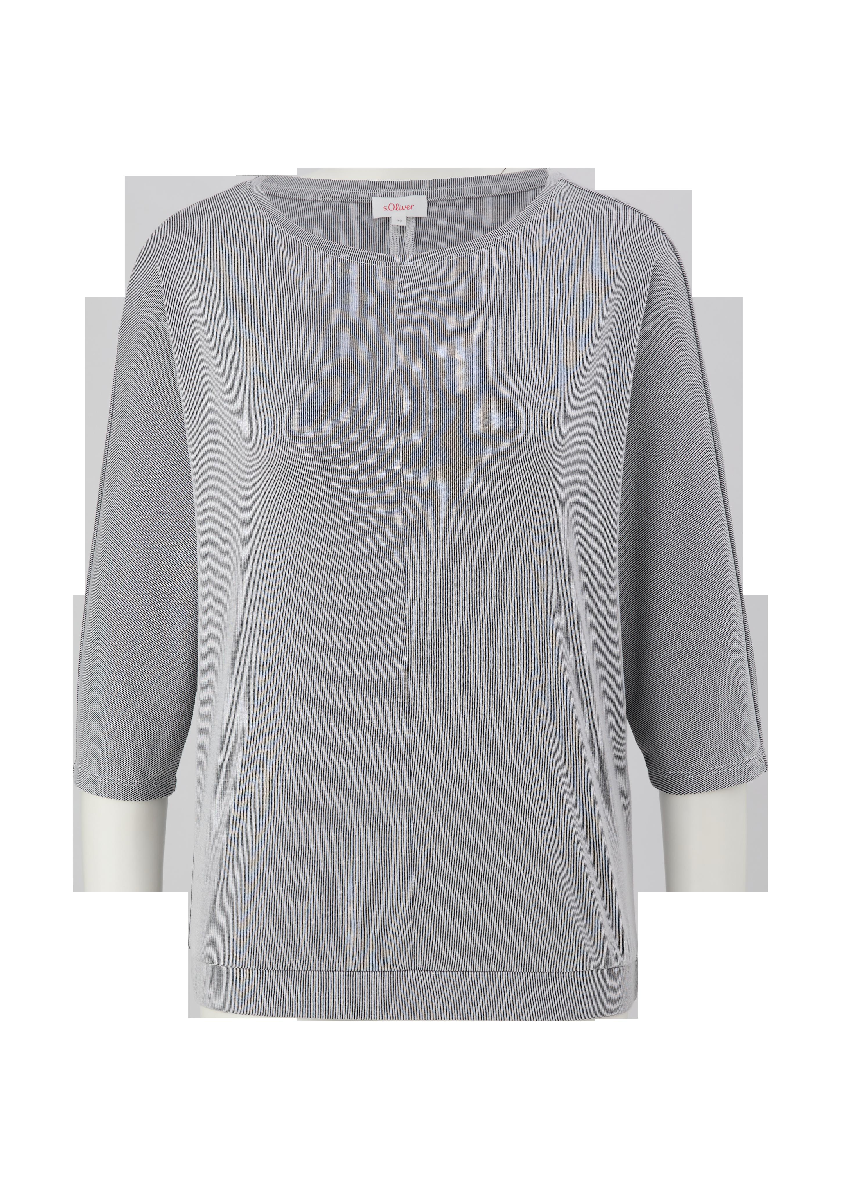 Geripptes Longsleeve aus Modalmix  2133474-5959