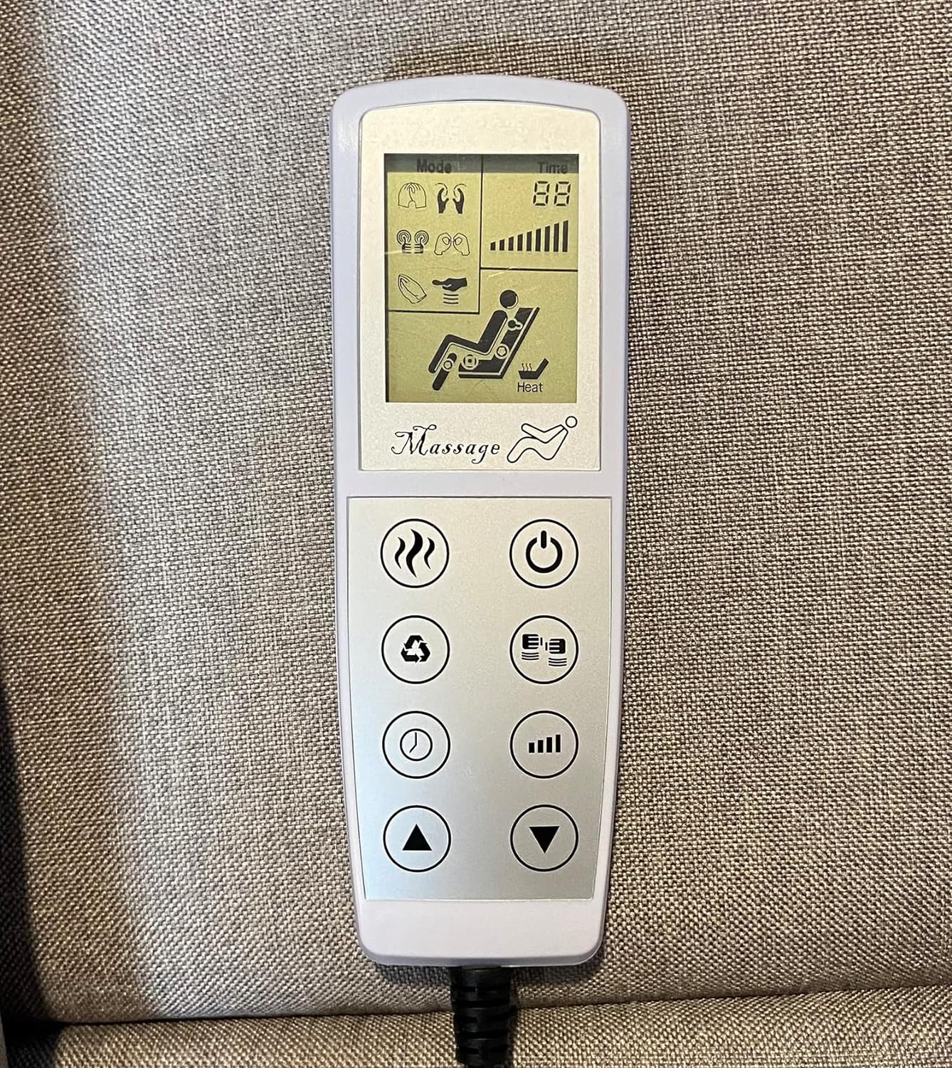 ECODE Sillón de Masaje Relax Elevador Levantapersonas Stelvio, Reclinación Eléctrica 160º, Función Calor, Programas Auto, Vibro Ondulación, 2 Puertos USB de Recarga, A++, ECO-8520UP (Beige)
