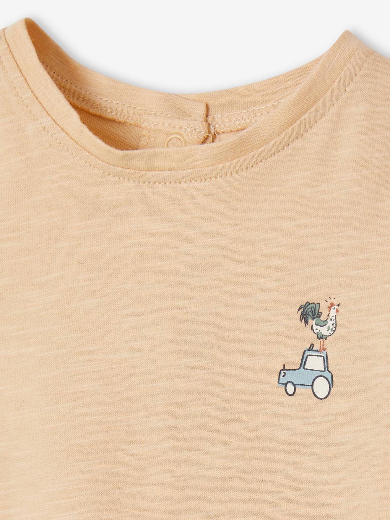 Vertbaudet 2er-Pack Baby T-Shirts aus Bio-Baumwolle - beige