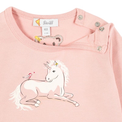 T-Shirt langarm, rosa für Mädchen