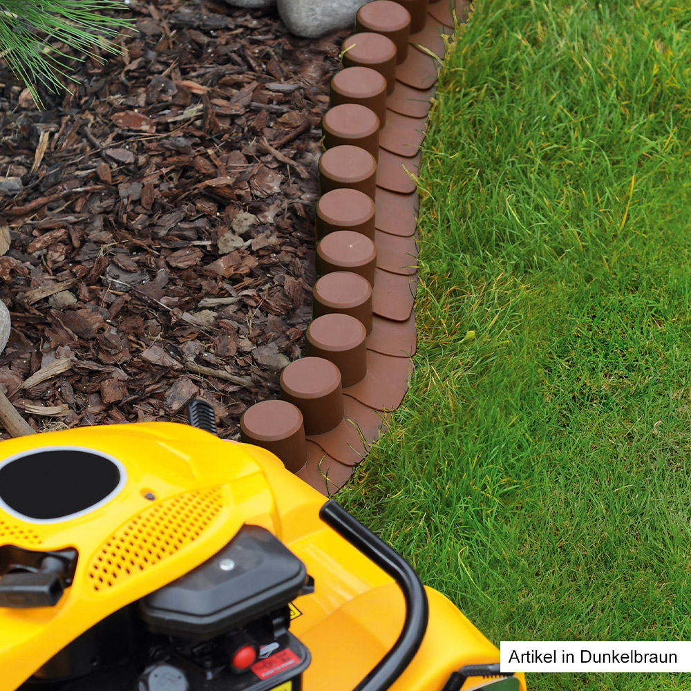 Powertec Garden Baum- und Betteinfassung, Dunkelbraun - 4er-Set