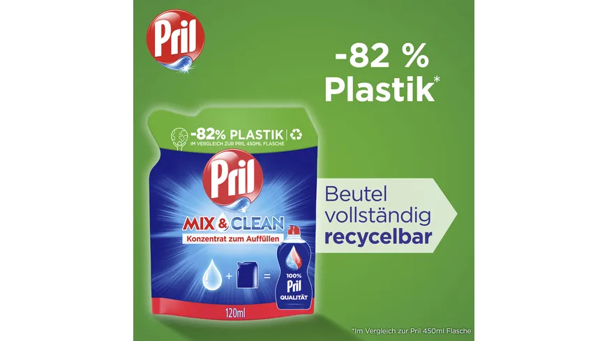 PRIL Handgeschirrspülmittel Konzentrat Mix & Clean Original 120 ml
