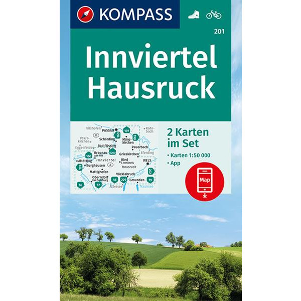 KOMPASS WANDERKARTE INNVIERTEL, HAUSRUCK 1:50 000