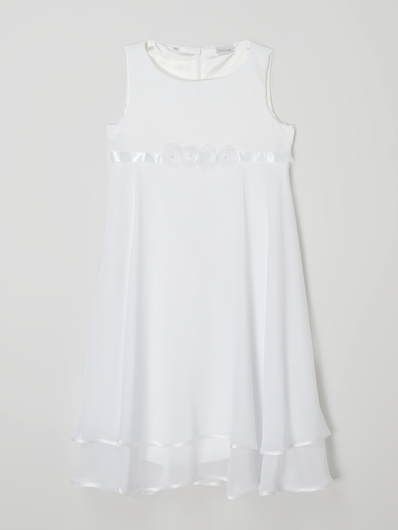Kommunionskleid aus Chiffon in weiß