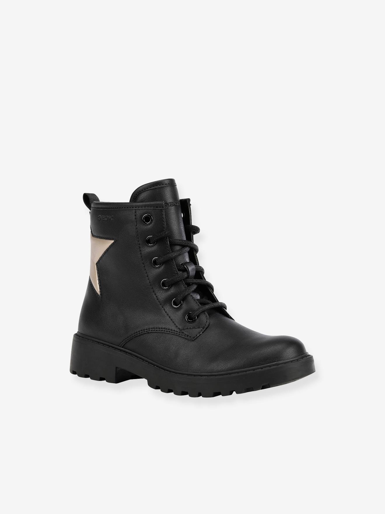Boots à lacets enfant J Casey Fille GEOX® noir