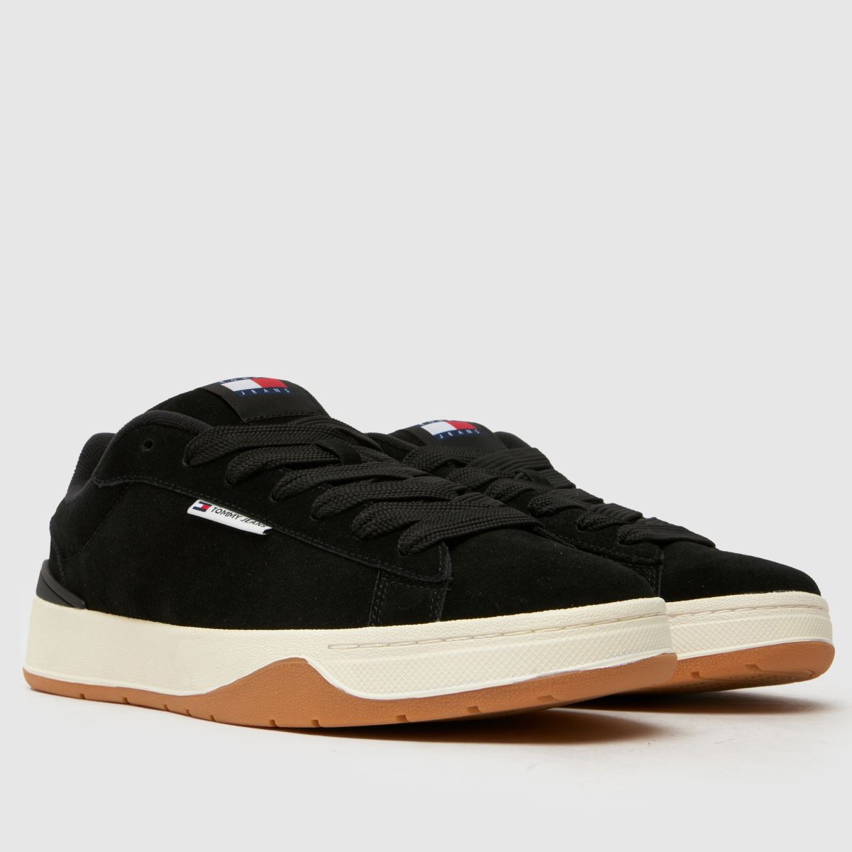 Tommy Jeans – Svarta sneakers med snörning