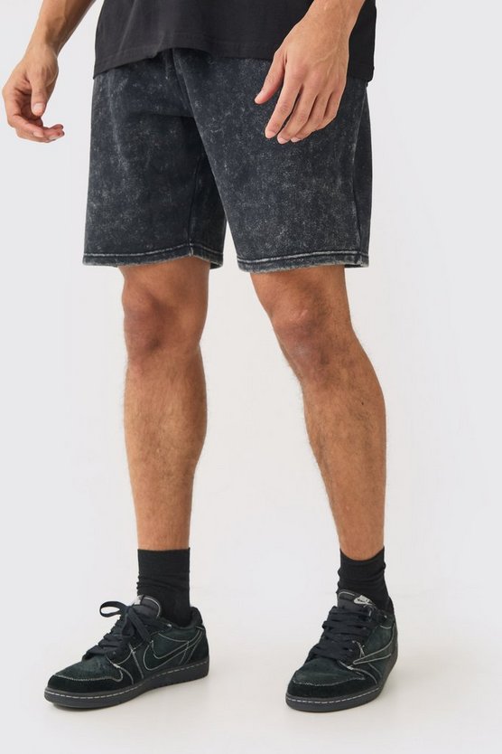 Lockere Shorts mit Acid-Waschung