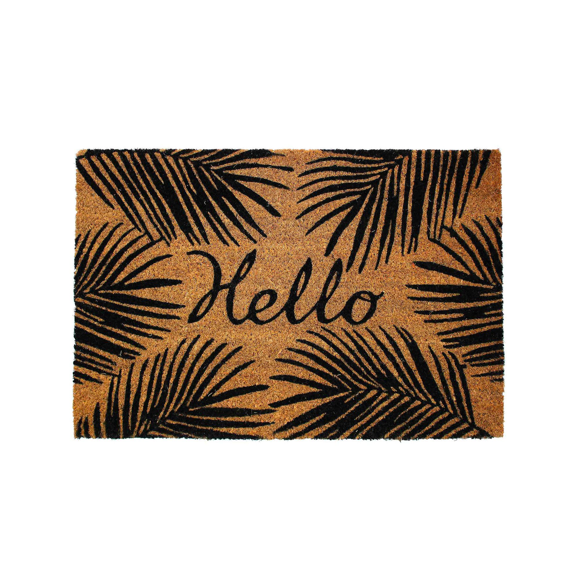 Paillasson coco imprimé Hello
