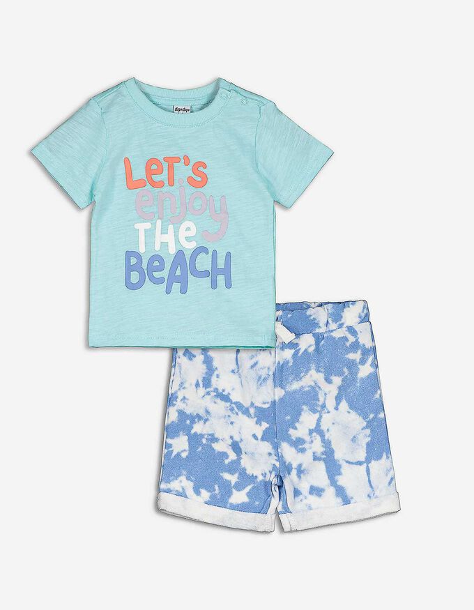 Set aus T-Shirt und Shorts - Messageprint