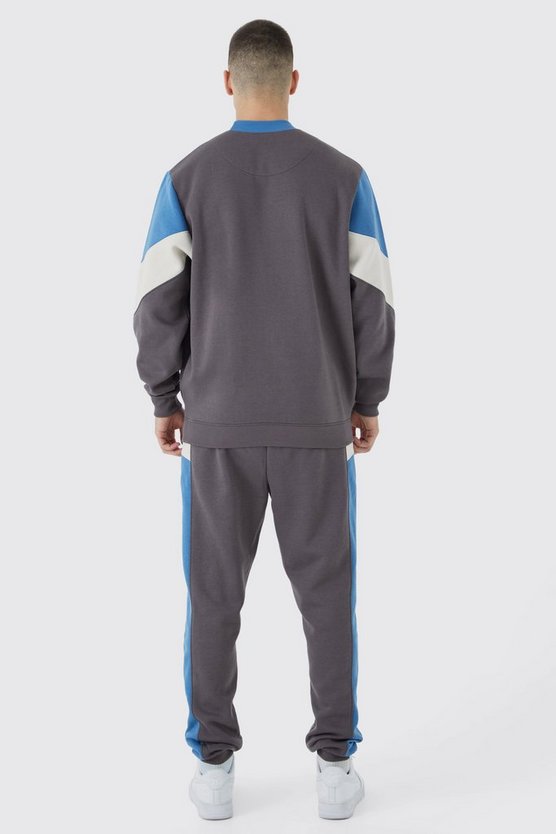 Tall Colorblock Sweatshirt-Trainingsanzug