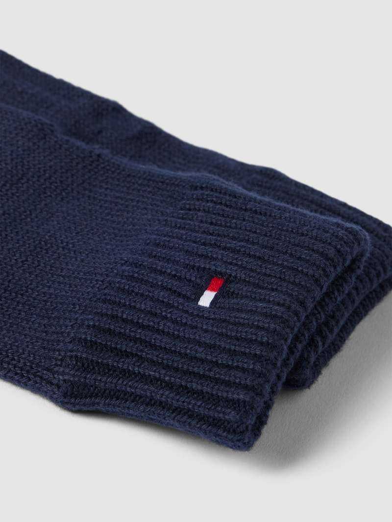 Handschuhe mit Label-Detail Modell 'ESSENTIAL FLAG' in dunkelblau