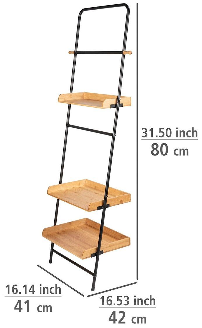 WENKO Leiterregal Loft, Badezimmerregal aus Bambus