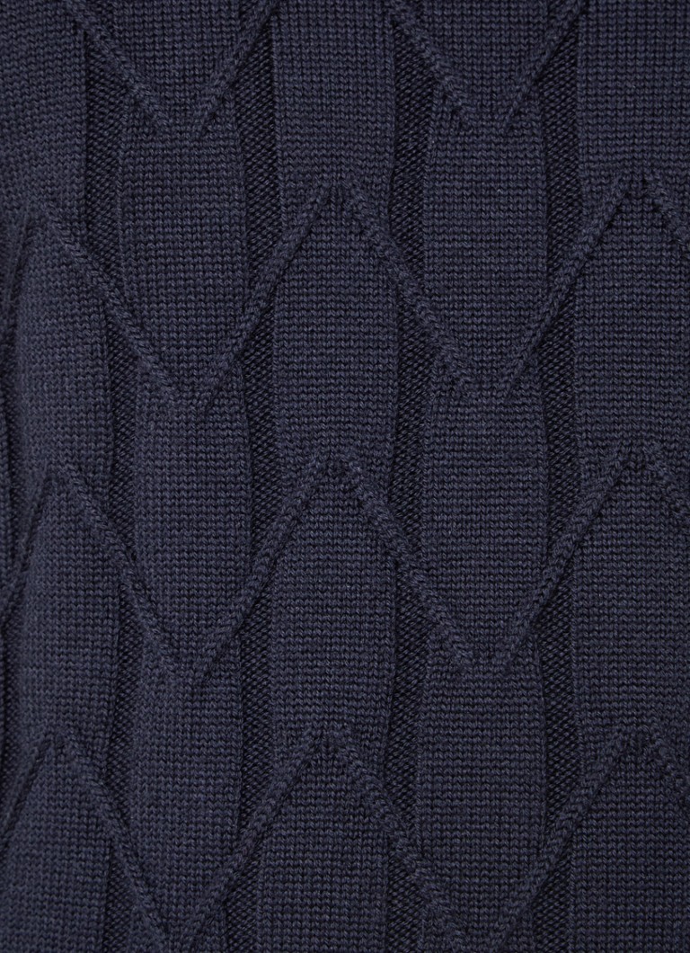 Boggi Milano Chunky knitted wool sweater with turtleneck
