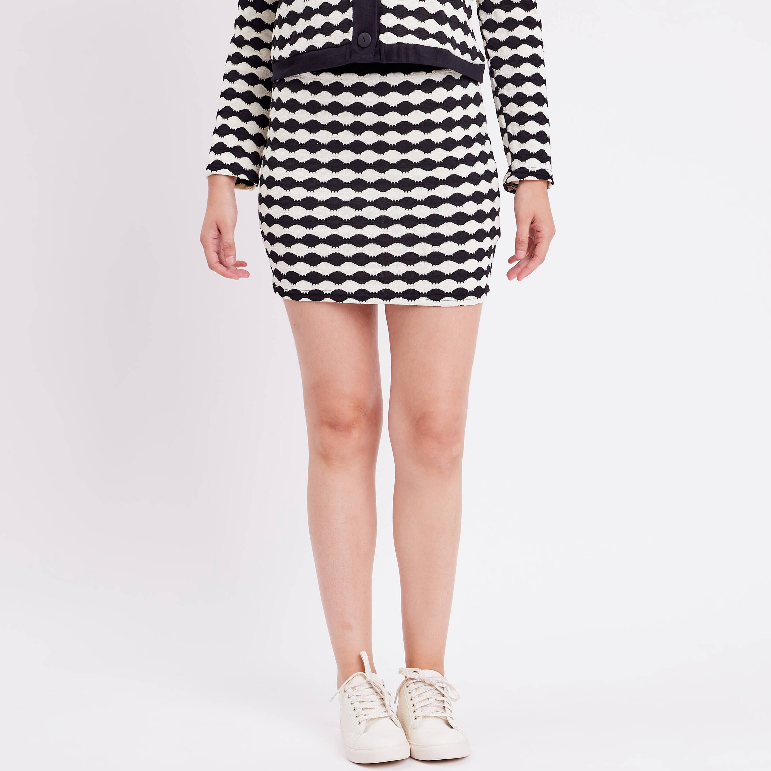 Jupe ajustée taille haute noir femme | Cache Cache