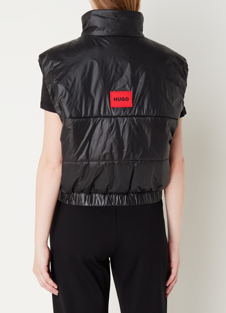 HUGO BOSS Svjetliji kratki prsluk s logotipom i džepovima s patentnim zatvaračem