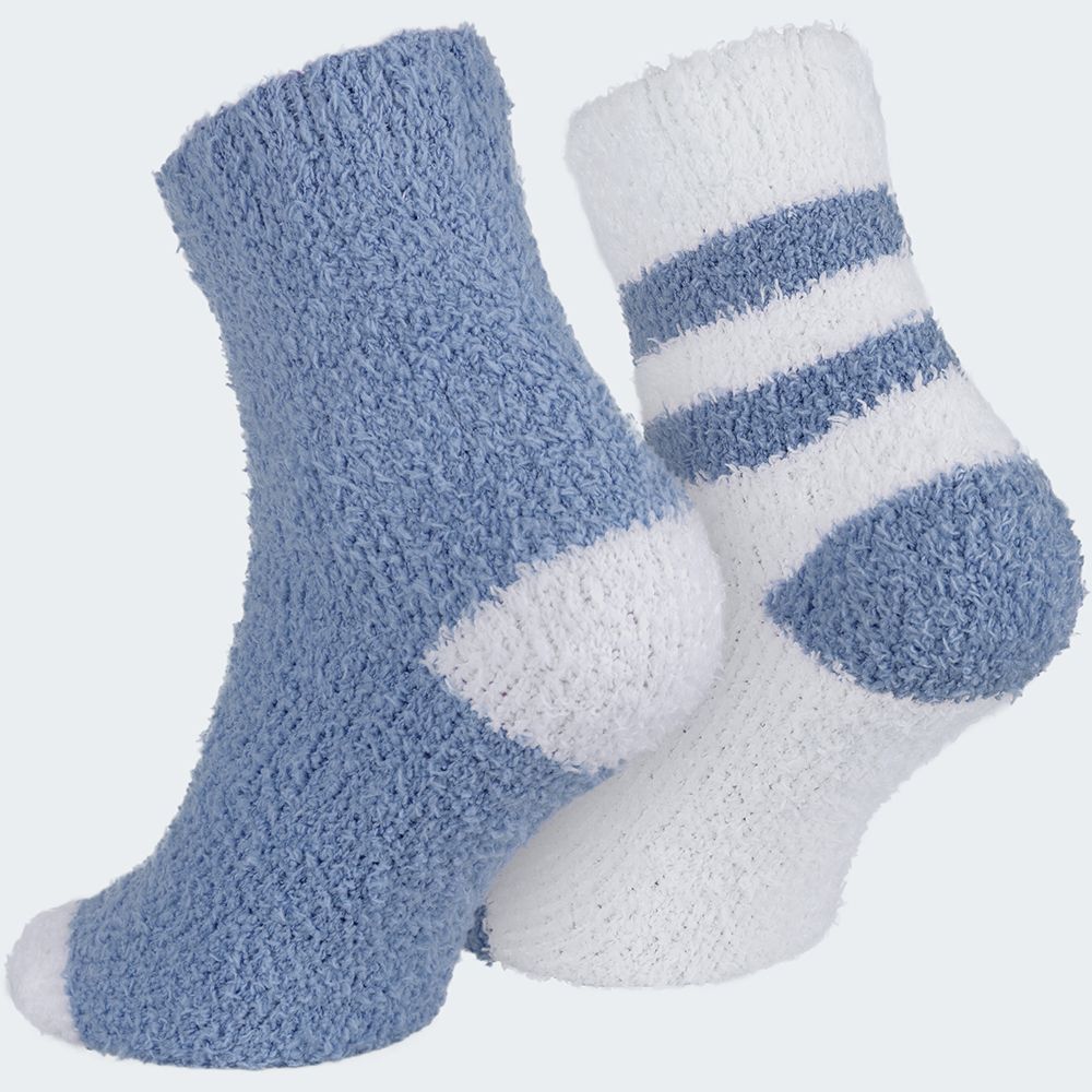 Black Snake Blau/Weiß 2-Pack Damen Kuschelsocken