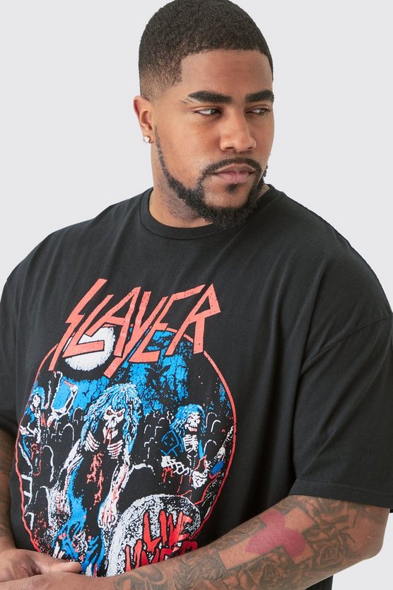 Plus T-Shirt mit lizenziertem Slayer-Print