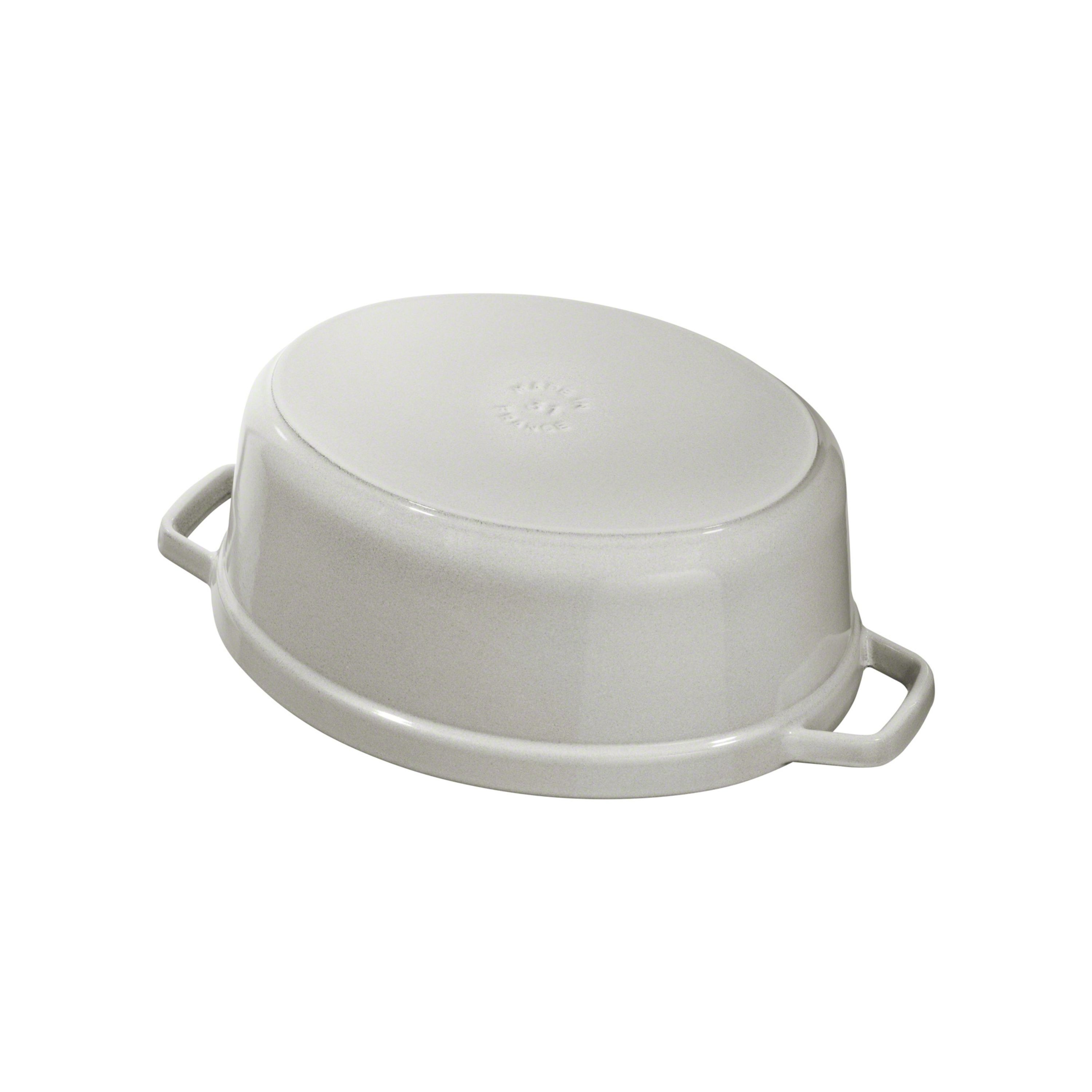 Cocotte 31 cm, oval, Weisser Trüffel, Gusseisen