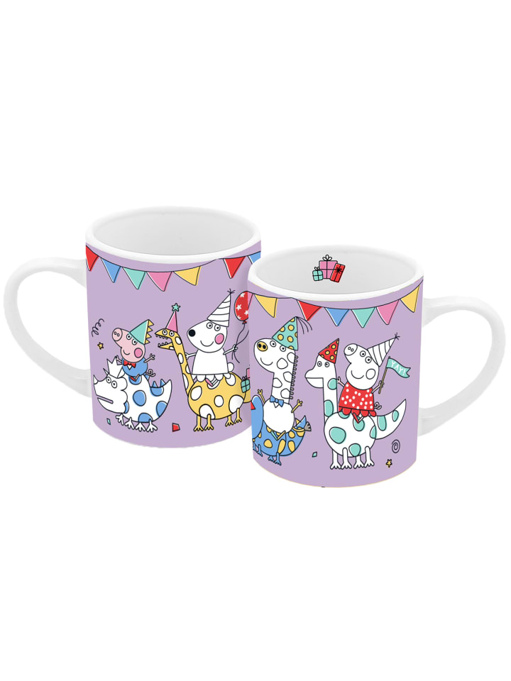 Geda Labels Tasse Peppa Pig Hip Hip Hooray in Lila - 250ml günstig kaufen onesize