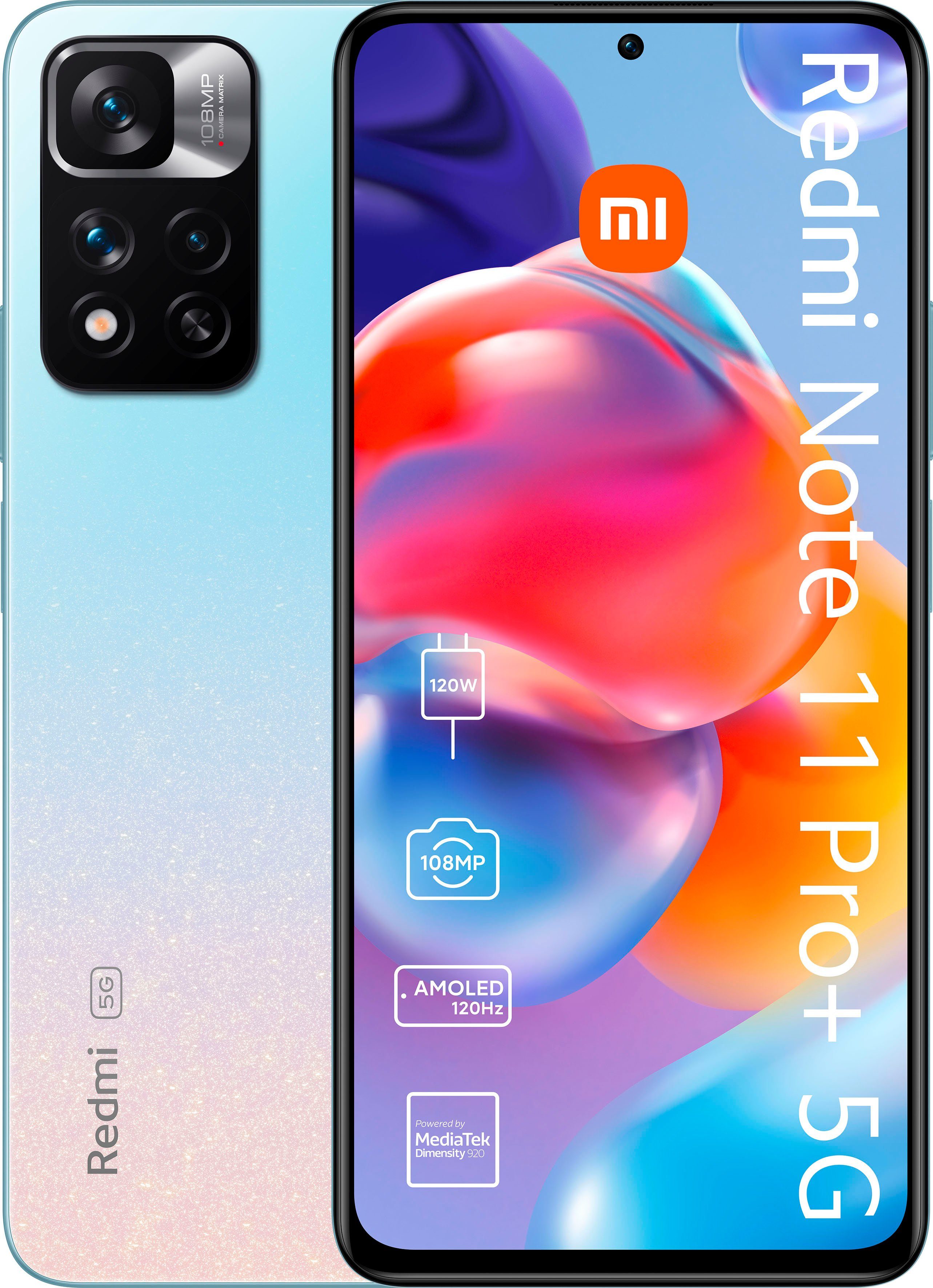 Xiaomi Redmi Note 11 Pro+ 5G Smartphone (16,94 cm/6,67 Zoll, 256 GB Speicherplatz, 108 MP Kamera)